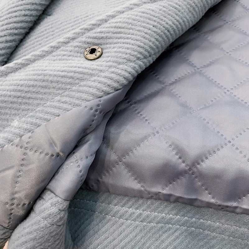 LMQ NEW Winter Women Parkas Lamb Wool Lapel Thick Warm Padded Coat Female Solid Chic 2020 Casual Long Sleeved Tops Loose JacketX241018