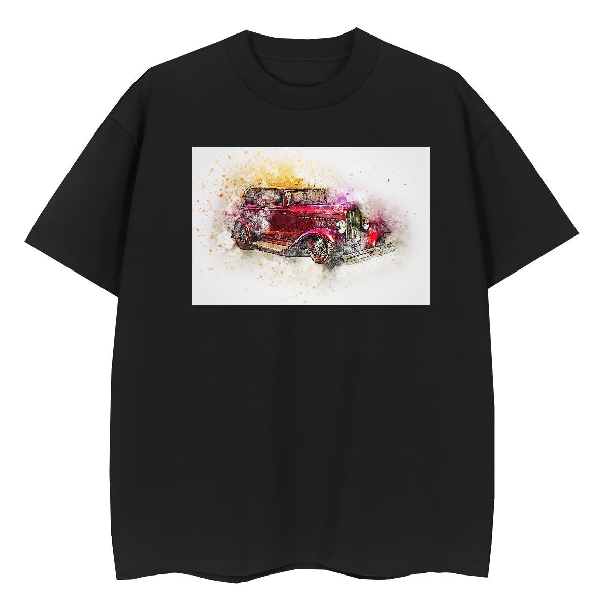 TOP Quality T shirt 230g Pure Cotton Breathable Crew Neck Sports Street Wear car Unisex Tshirts Designer Nice Plus Size Custom Polos