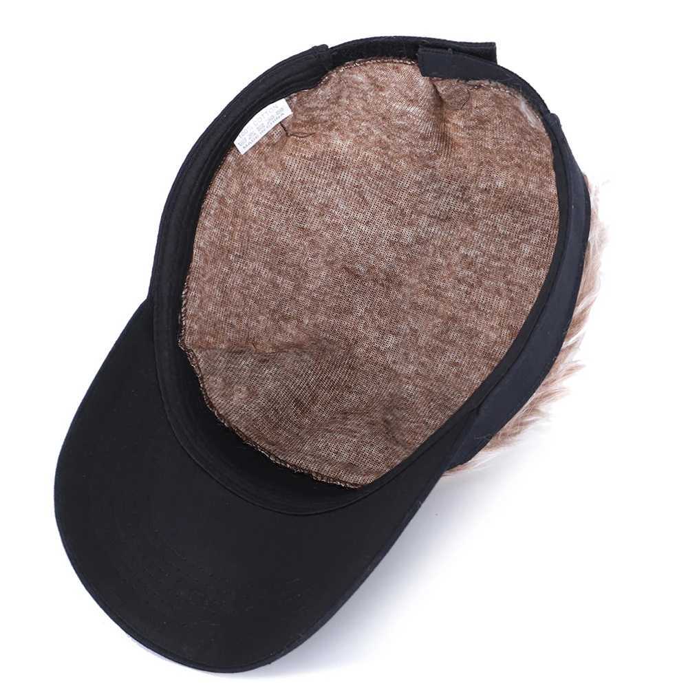 Golf Baseball Cap with Fake Flair Hair Cap Sun Visor Fun Toupee Hats Mens Womens Spiked Hairs Wig Hat Moto Gp Baseball CapX241018