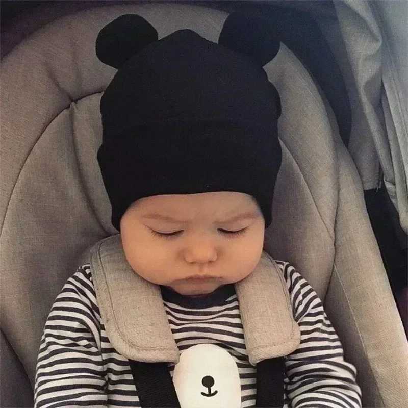 Baby Hat for Boys and Girls Spring Autumn Cute Ears Toddler Hat Infant Cap for Kids Love Papa Mama Print Baby Beanies LX241018