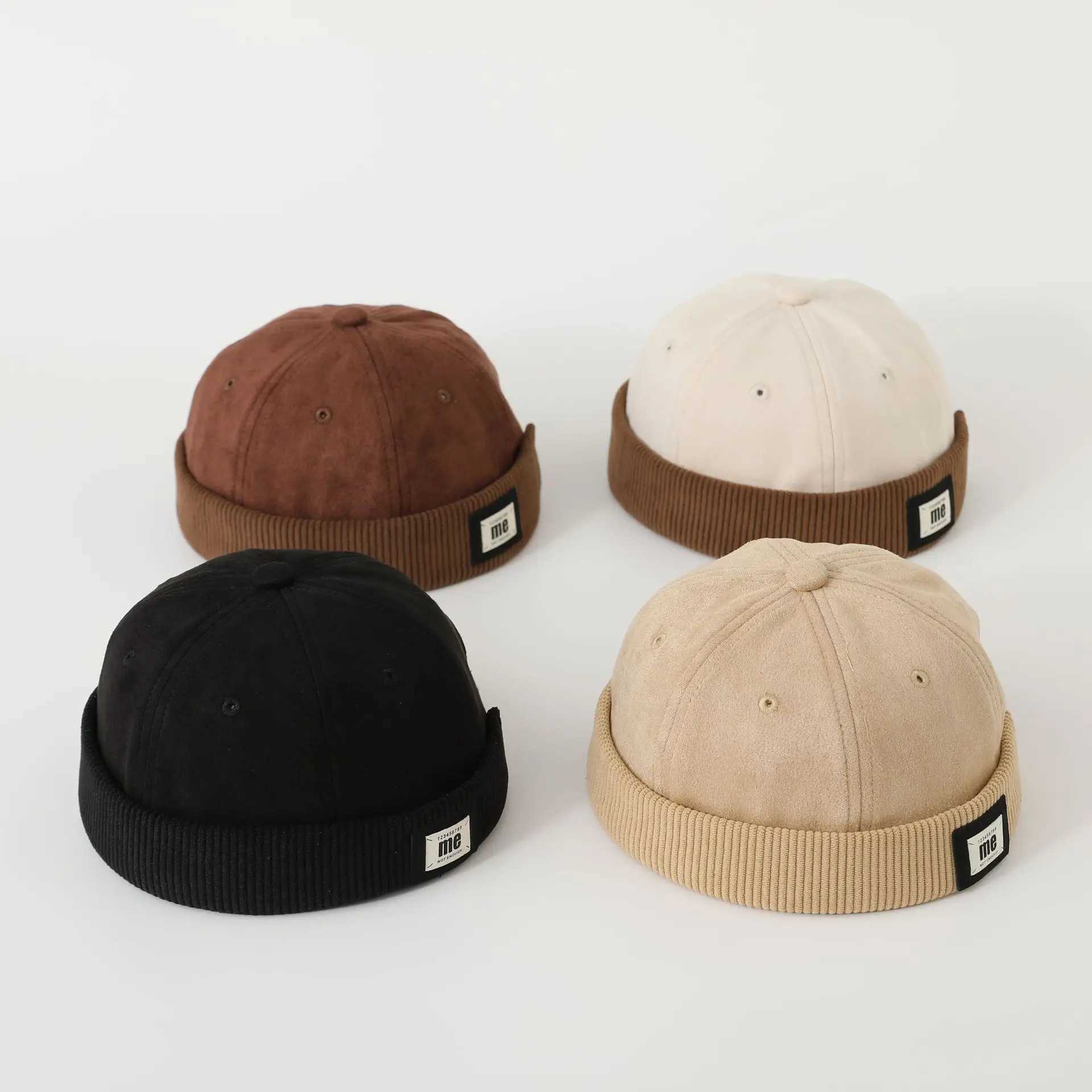 2024 Boy Kids Docker Cap Brimless Hat Spring Autumn Girl Beanie Hats Cotton Letter Child Landlord Sailor Melon Caps LX241018