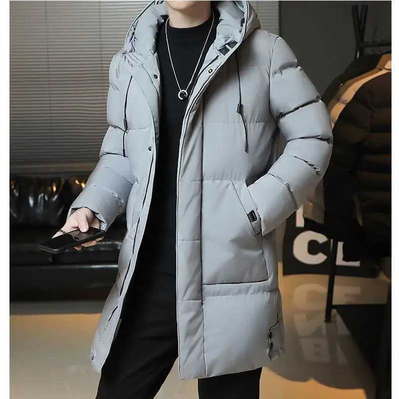 Slim Fit Jackets 2024 Winter Jackets For Men Hooded Casual Long Cotton Jackets Thicker Warm Parkas New Male Outwear Winter Coats LX241018