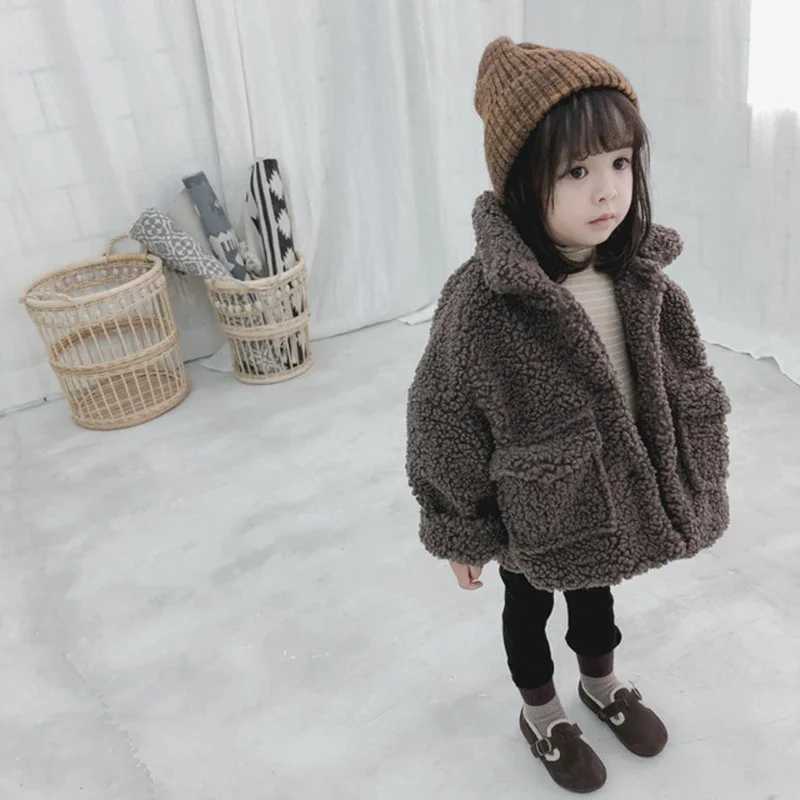Girls Jacket Thick Warm Childrens Clothing Winter Childrens Jacket 80-130 Wool Sweater M241018