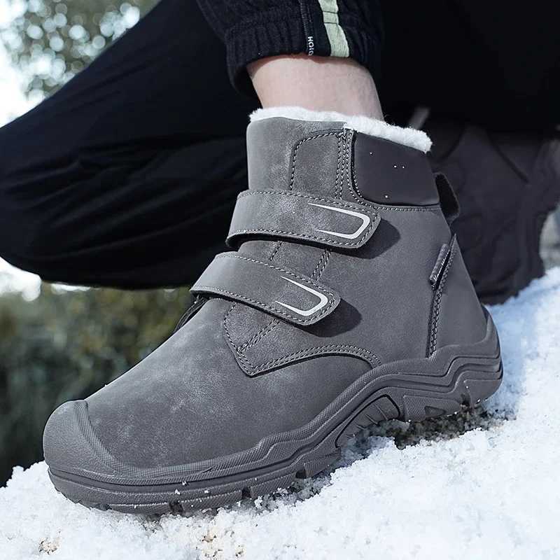 Boots Winter snow boots childrens high top warm plush boots childrens outdoor suede fashion trend girls and boys shoes hiking sports shoes 30-38 H2410