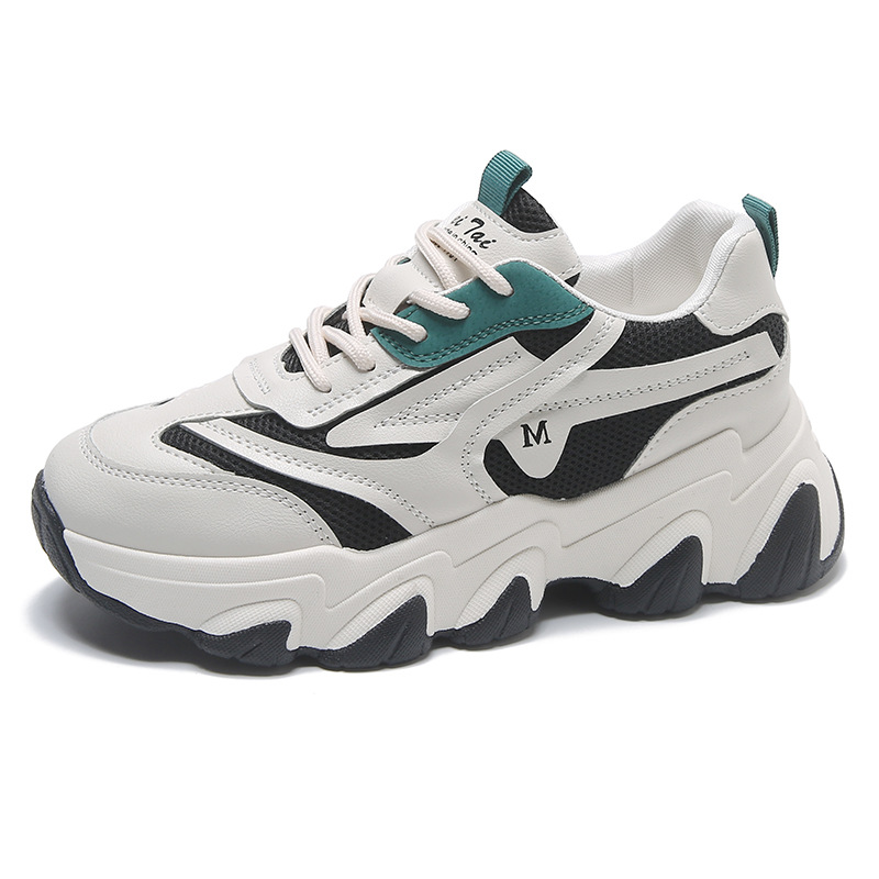 Women's Retro Spring and Autumn New Versatile Korean Version Height Increasing Casual Sports Shoes