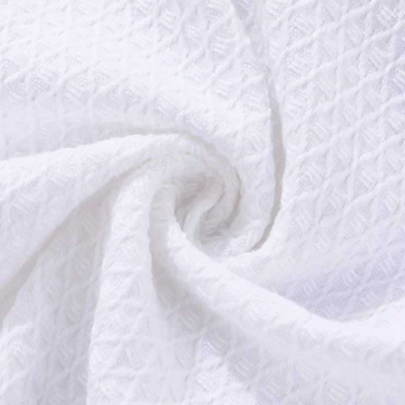 Waffle Bathrobe for Men 100% Cotton Robe Sleepwear Long Sleeve Brides Kimono Casual Home Clothing SummerXJ241018