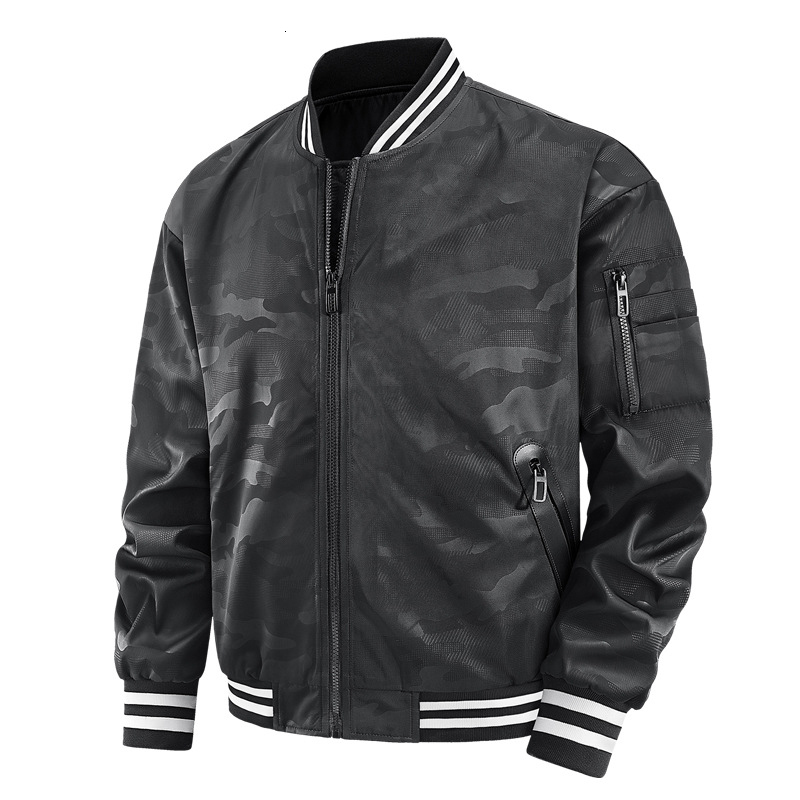 Autumn Men's Bomber Jackets Fashion Stretwear Windbreaker Pilot Coats Men Sports Baseball Uniform Jacket Clothing Large Size