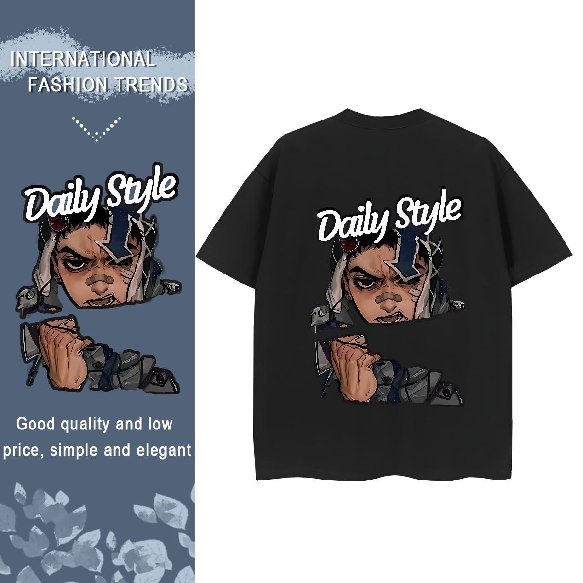 Fashion Casual T-Shirts for Women 100% Cotton 230g Breathable Short Sleeve Spring Summer portrait Womens Tshirts Lady Custom Print Plus Size Top Tees