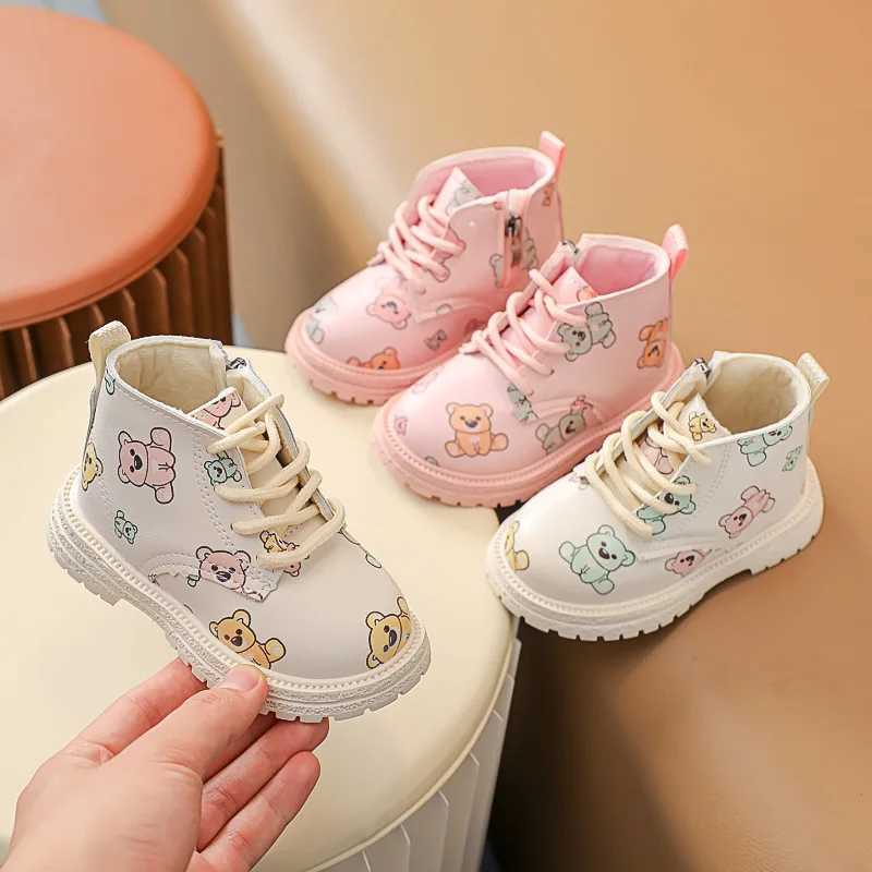 Boots Warm Girls Boys Cartoon Leather Boots New Anti slip and Wear resistant Boys and Girls Shoes Cute Childrens Short Boots Fashion Childrens Shoes H
