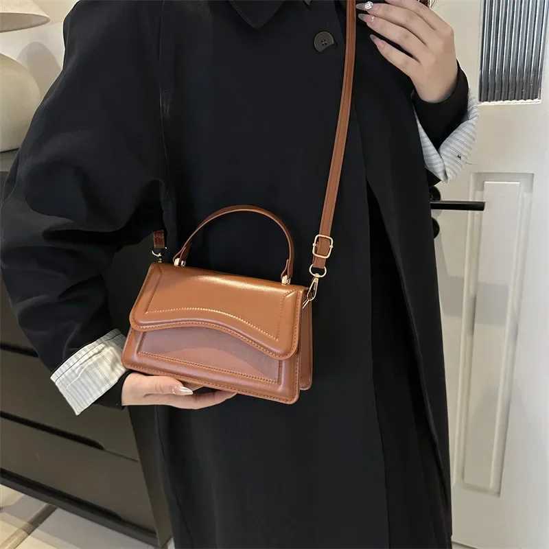 High Quality PU Leather Handbag Purse Womens Bag Solid Color Shoulder Crossbody Bags Lady Messenger Small Tote for Women GirlsC241218
