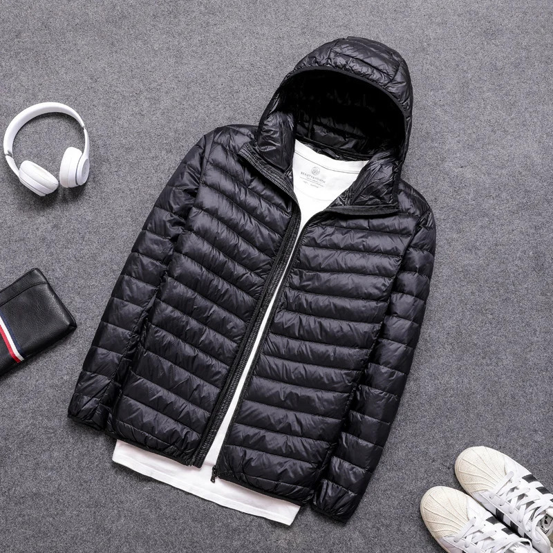 Down Jacket All-Season Ultra Lightweight Packable Water And Wind-Resistant Breathable Coat Big Size Men Hoodies Jackets 2023