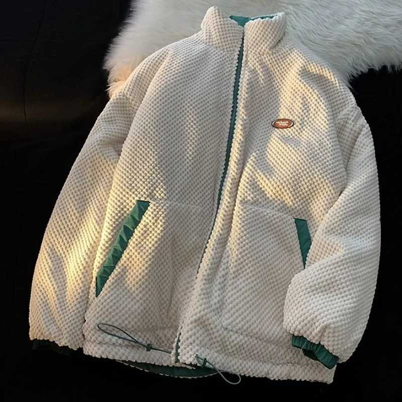 2023 New Men Down Cotton Coat Winter Jacket Short Reversible Loose Parkas Thicken Warm Outwear Leisure Fashion Overcoat LX241018