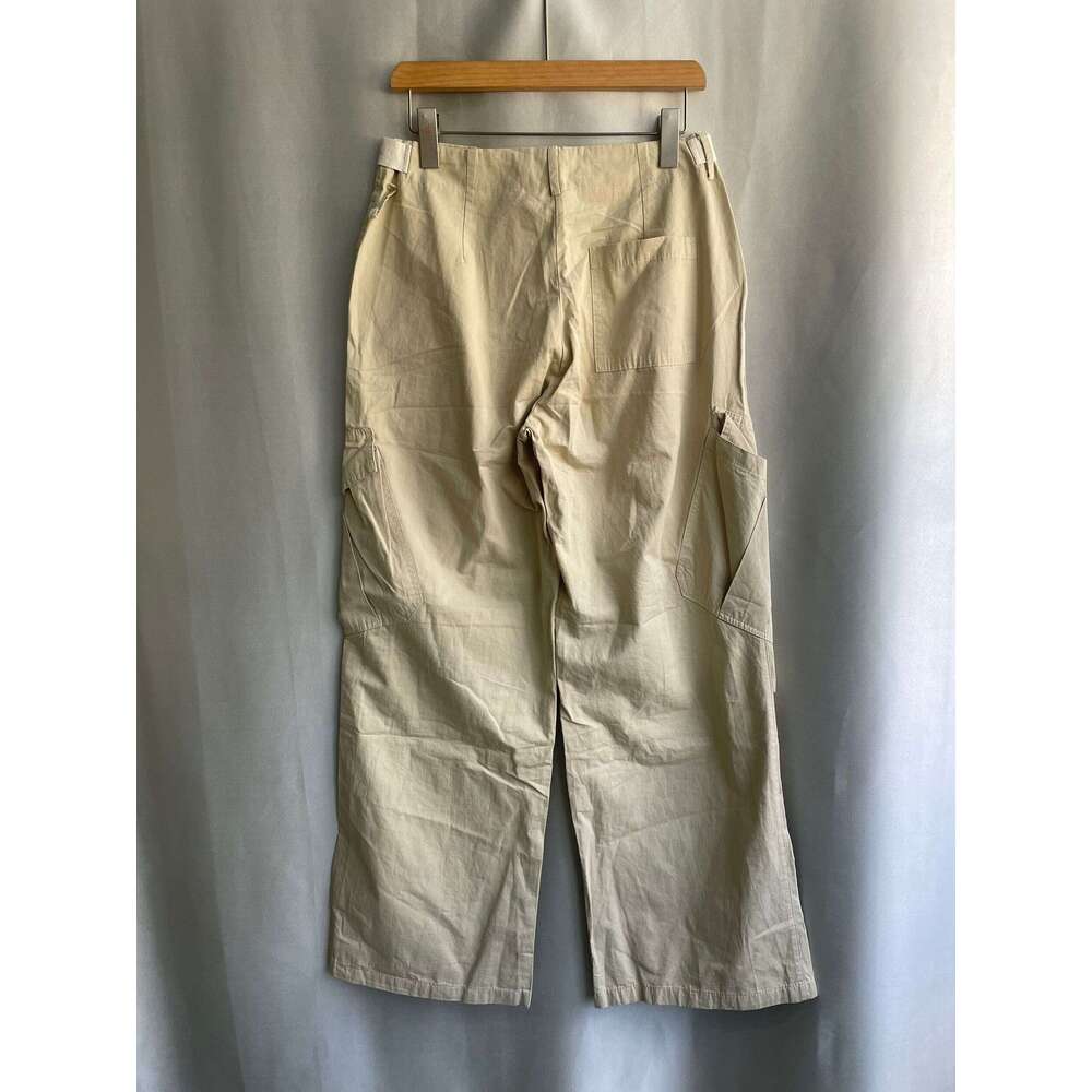 Multiple Pockets Straight Trousers Women 2024 Summer Loose Thin Cargo Pants Y2k Grunge High Waist Casual Wide Leg