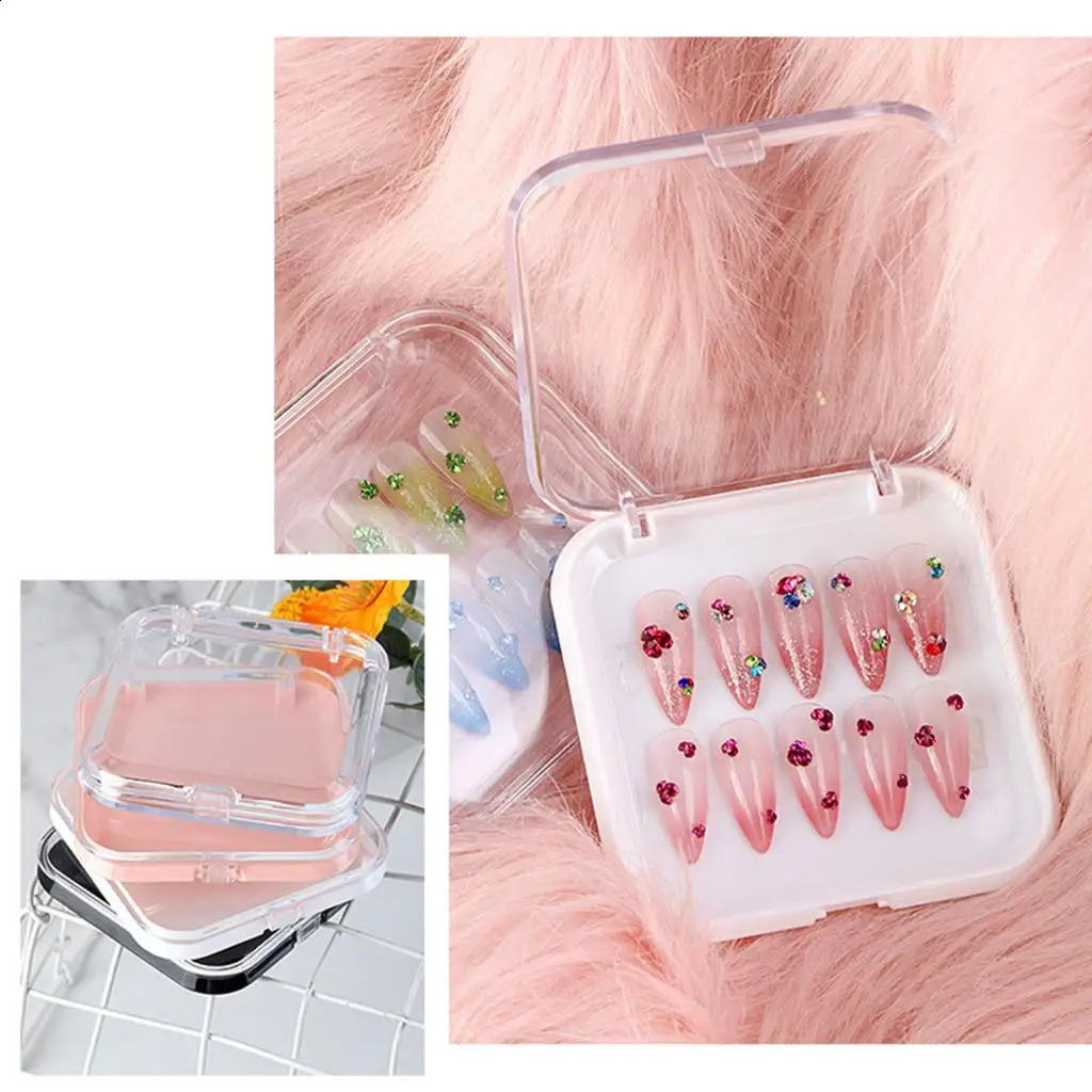 10Pcs Press on Nail Storage Boxes Nail Storage Box False Nail Packaging Box 241017