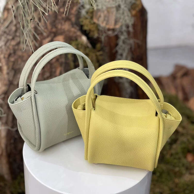 New Genuine Leather Lychee Pattern Shoulder Fashion Mini Simple Crossbody Bags Casual Solid Color Women Handbag