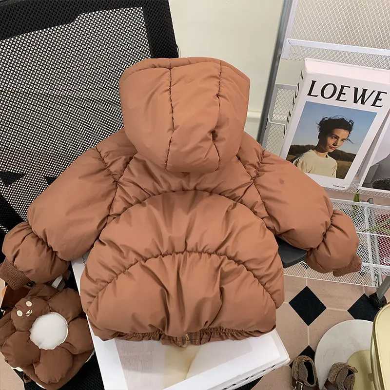 Girls cotton jacket winter new baby warm cotton jacket childrens jacket fashionable childrens clothing M241018