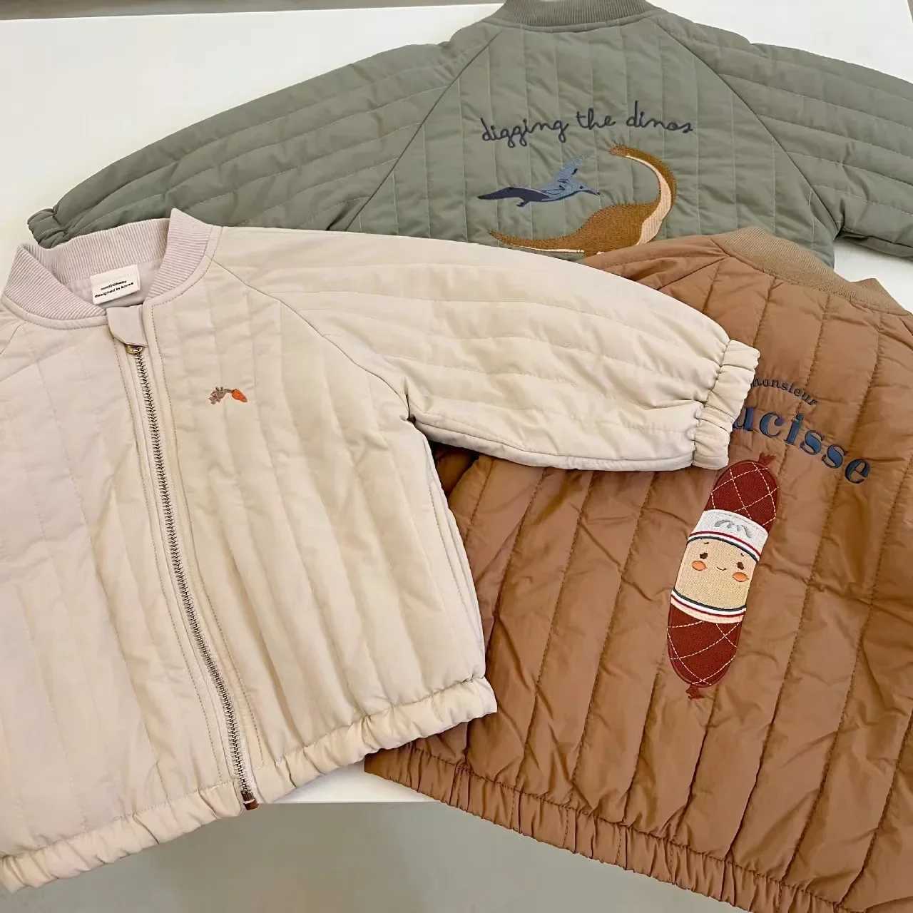 Baby girl boy down jacket children cartoon jacket childrens warm jacket autumn winter childrens clothing Korean style M241018