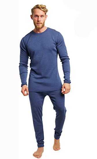 Men's Thermal Underwear Mens Merino Wool Base Set Bicycle 170G Lightweight 95% Wool Hot Underwear Winter Cashmere Set Mens Merino Top and Bottom 