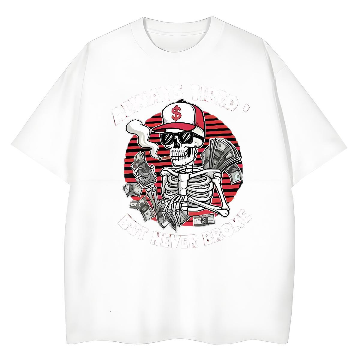 Casual New Women T Shirts 230g Cotton Breathable Crew Neck Summer Casual smoking Unisex Tshirts Designer Anime Oversized Tees Shirts