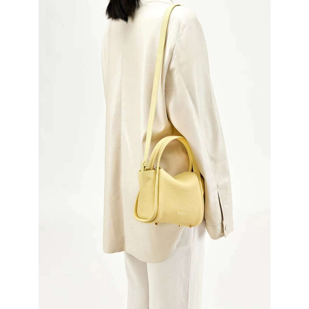 New Genuine Leather Lychee Pattern Shoulder Fashion Mini Simple Crossbody Bags Casual Solid Color Women Handbag