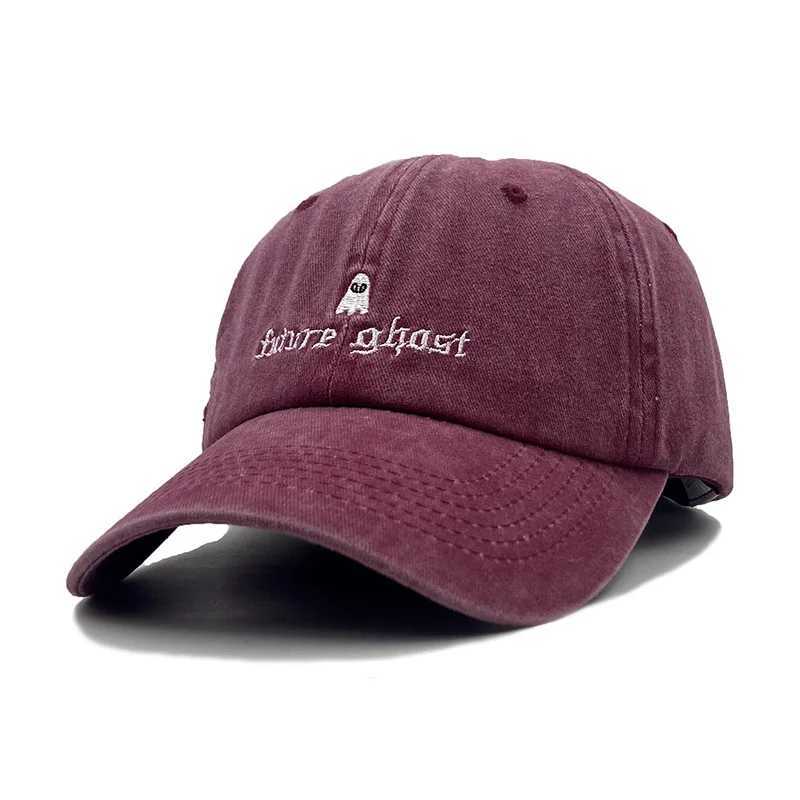 Summer Autumn Future Embroidery Ghost Hip Hop Sunshade Baseball Cap Washed Distressed Outdoor Sunscreen Soft Snapback Hat Q209X241018