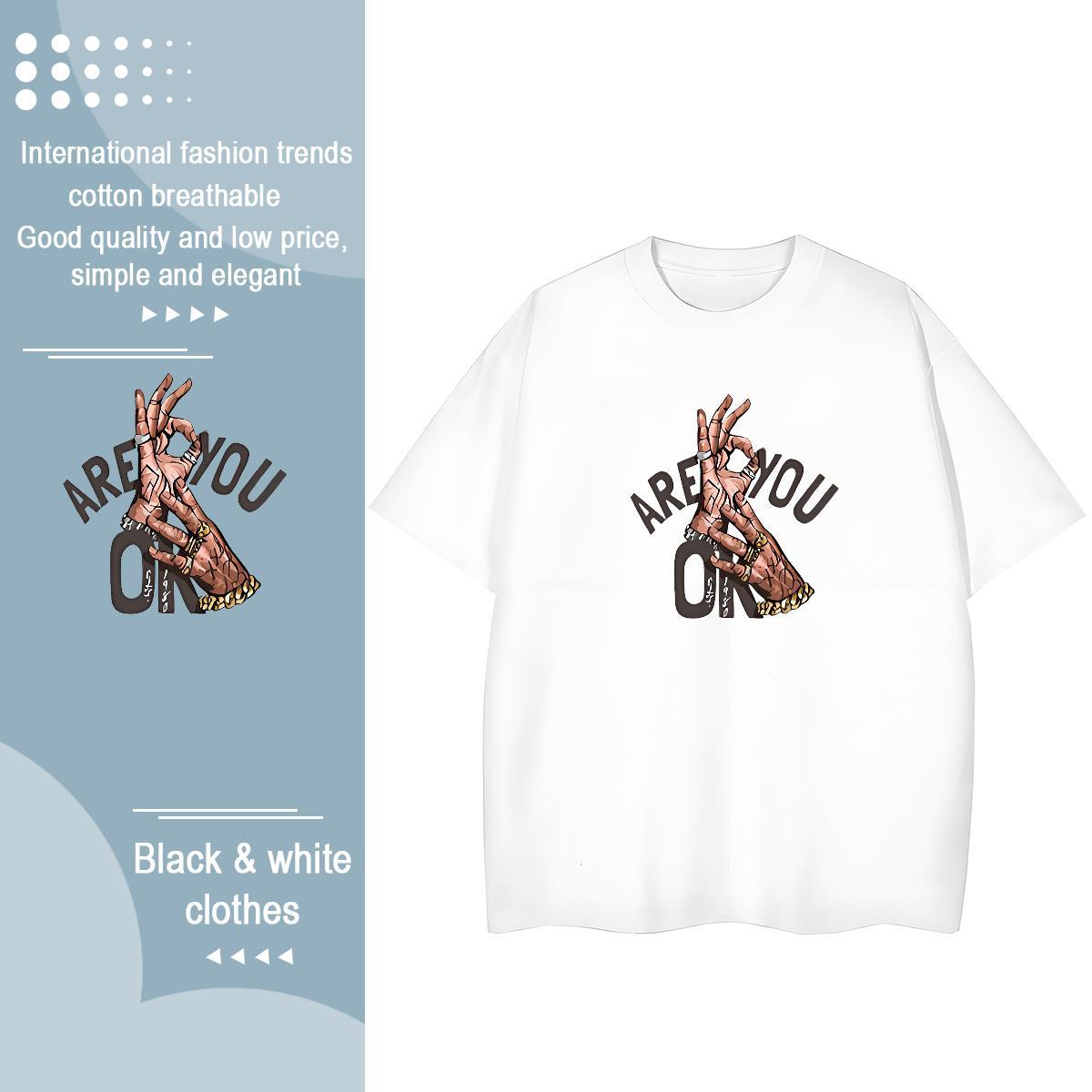 Casual New T Shirts Women 100% Cotton 230g Short Sleeve O-Neck Street skull Woman Tshirt Unisex Oversized Clothes