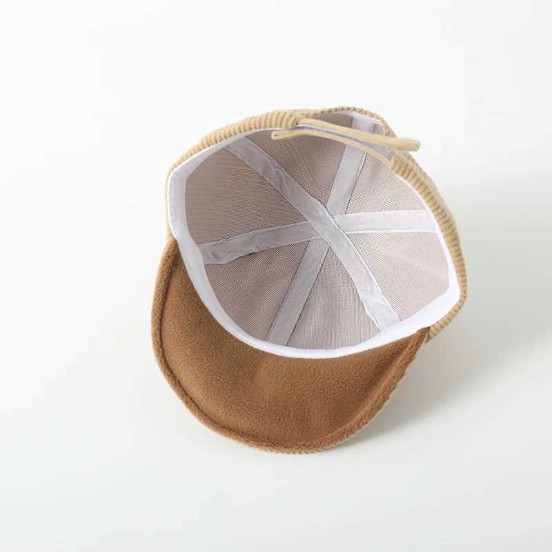 Bear Ear Baby Peaked Cap Cute Autumn Winter Corduroy Baseball Hat For Infant Boy Girl Soft Brim Sun Hats LX241018