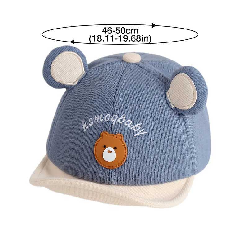 Korean Cute Bear Baby Baseball Cap Spring Baby Boy Girl Peaked Hat Soft Infant Toddler Sun Hat Bonnet LX241018