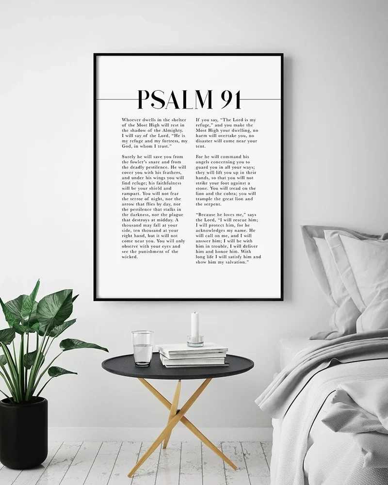 Psalm 91 Scripture Wall Art He Who Dwells In The Shelter Bible Verse Artwork For Your Christian Home DecorXJ241016
