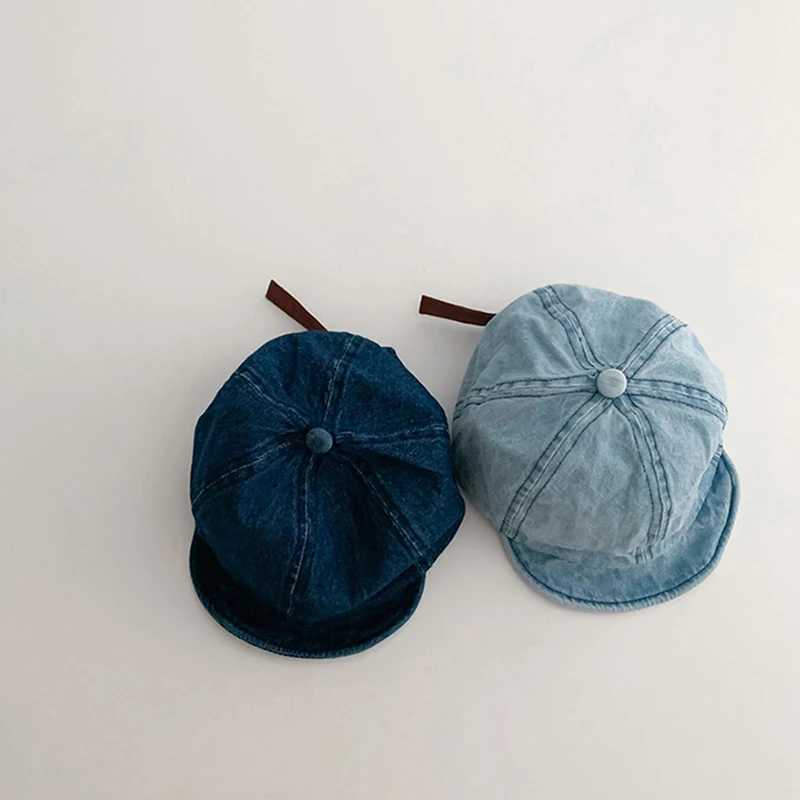 Retro Denim Baby Cap Spring Summer Adjustable Children Baseball Caps for Girls Boys Casual Sun Visor Hat LX241018