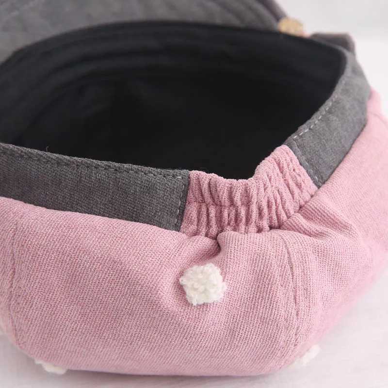 Cute Bow Princess Baby Girl Hat Kids Retro Style Beret Hats for Girls Fashion Spring Winter Children Cap Baby Accessories 2-6Y LX241018