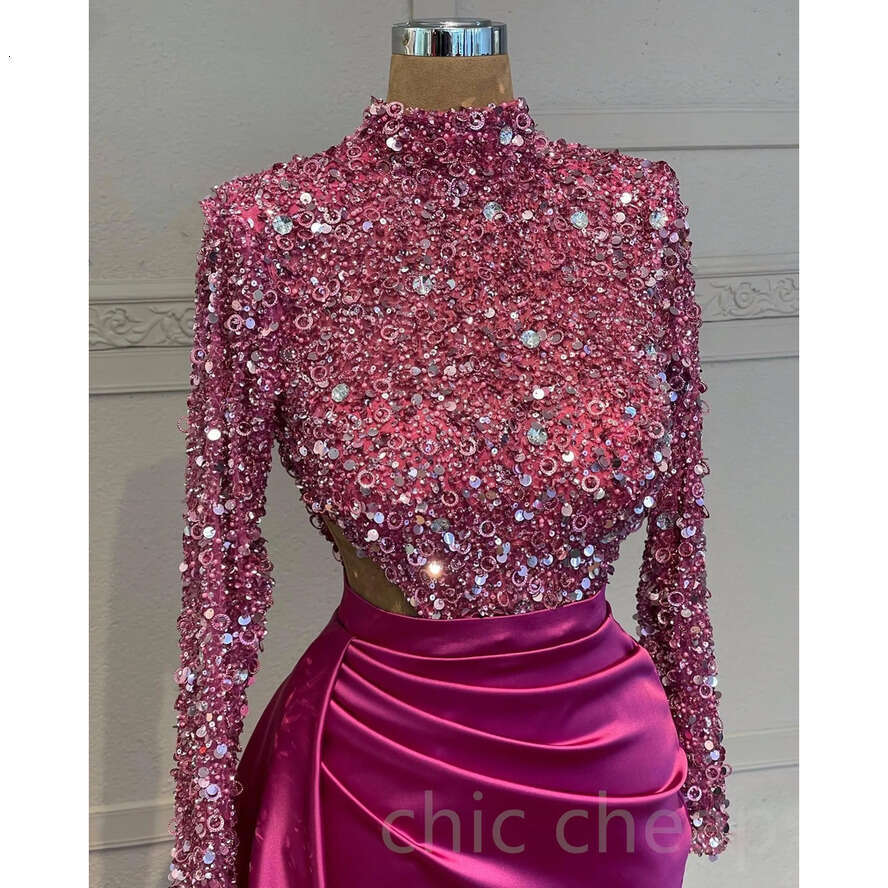 Fuia Aso Mermaid Ebi Prom Dress Sequined Lace Evening Formal Party Second Reception Birthday Bridesmaid Engagement Gowns Dresses Robe De Soiree Zj417 
