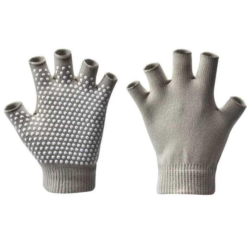 Womens Half Finger Gloves Warm and Anti slip Yoga Gloves Pilates Indoor Dance Fitness Training Open Finger Yoga Auxiliary GlovesW241018