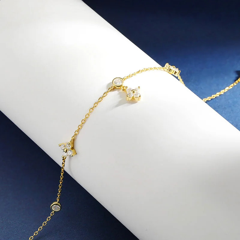 TBCYD all silica pendant necklace suitable for women four leaf clover chain diamond tested 925 sterling silver exquisite jewelry 241018