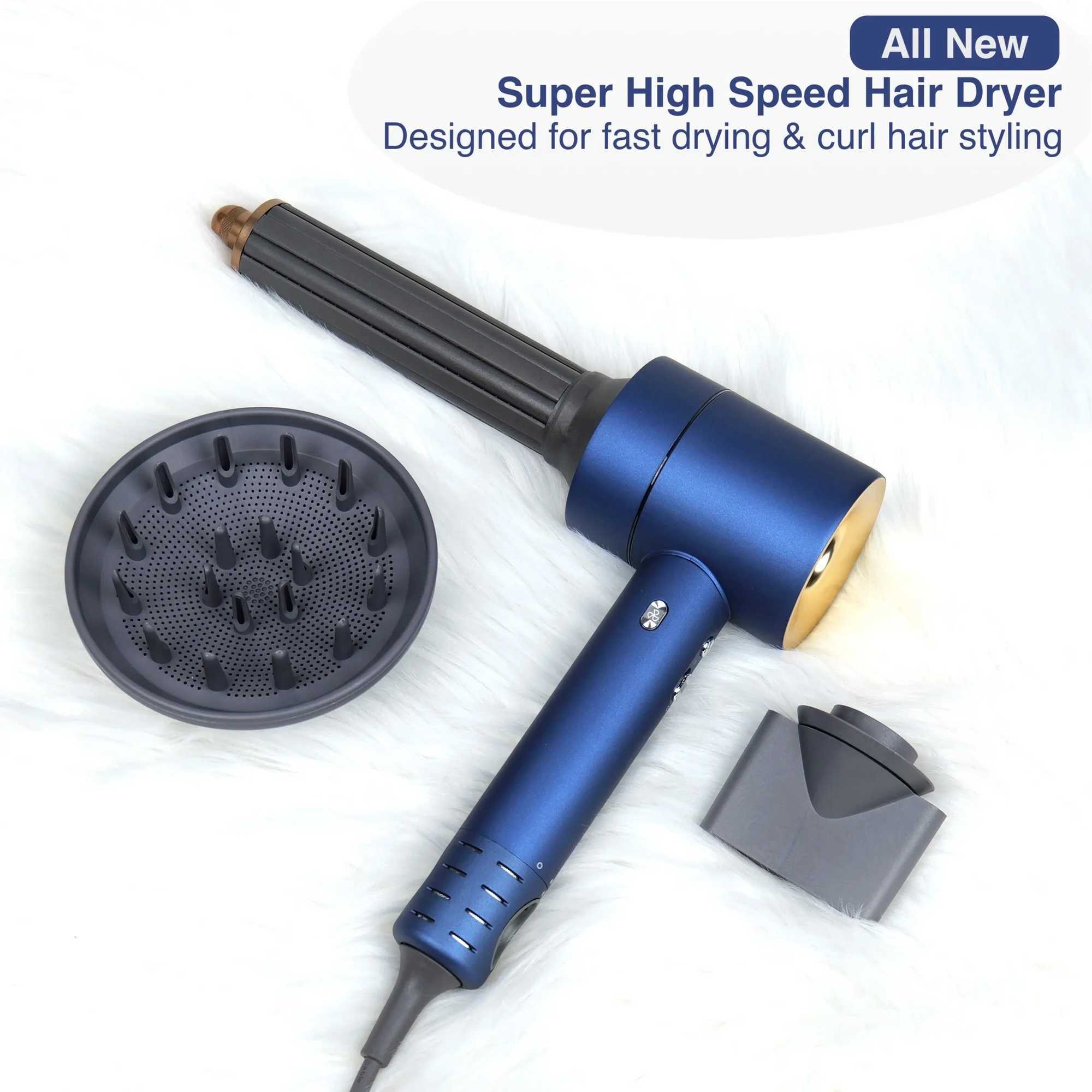 Professional 6-in-1 hair dryer with curling bucket styling tool hair care and styling high-speed hair dryer salon W241018