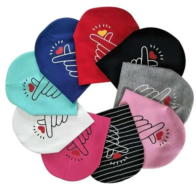 Baby Hat for Boys and Girls Spring Autumn Cute Ears Toddler Hat Infant Cap for Kids Love Papa Mama Print Baby Beanies LX241018