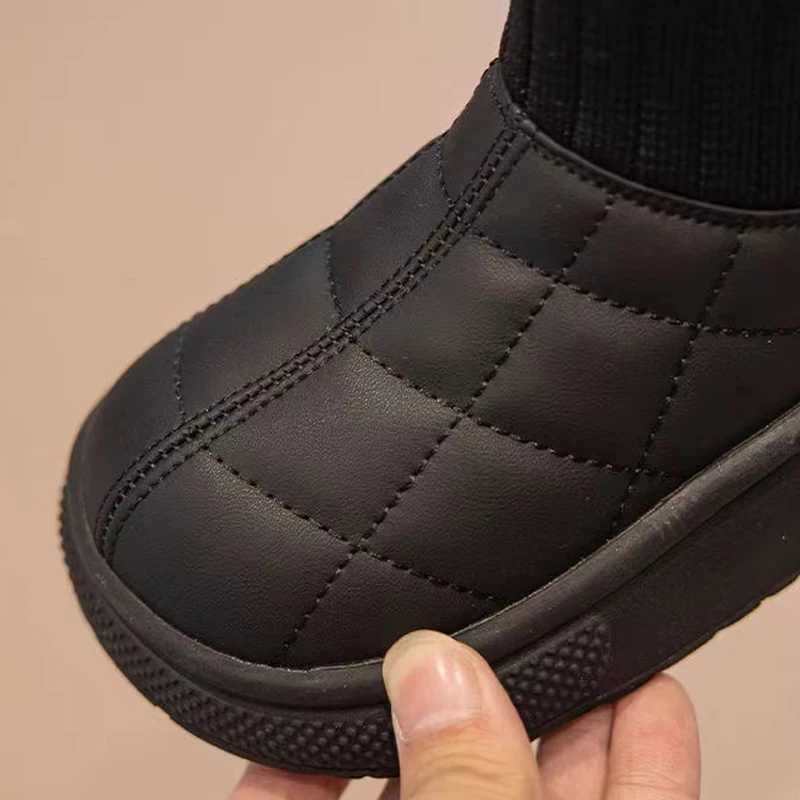 Boots Baby winter boots winter fashion ankle shoes unisex childrens snow boots waterproof baby boys and girls casual plush warm childrens shoes H24101