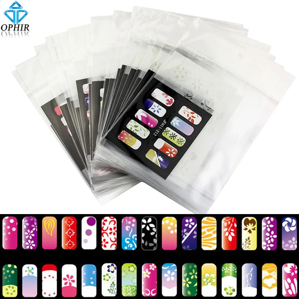 OPHIR 200 s Airbrush Nail Stencil Airbrushing Template Sheet Stencils for Airbrush Nail Art Paint Nail Tools _JFH8-JFH11 241017
