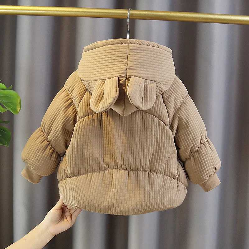 Womens outerwear cotton windproof jacket sweet thick velvet winter skiing suit childrens clothing M241018