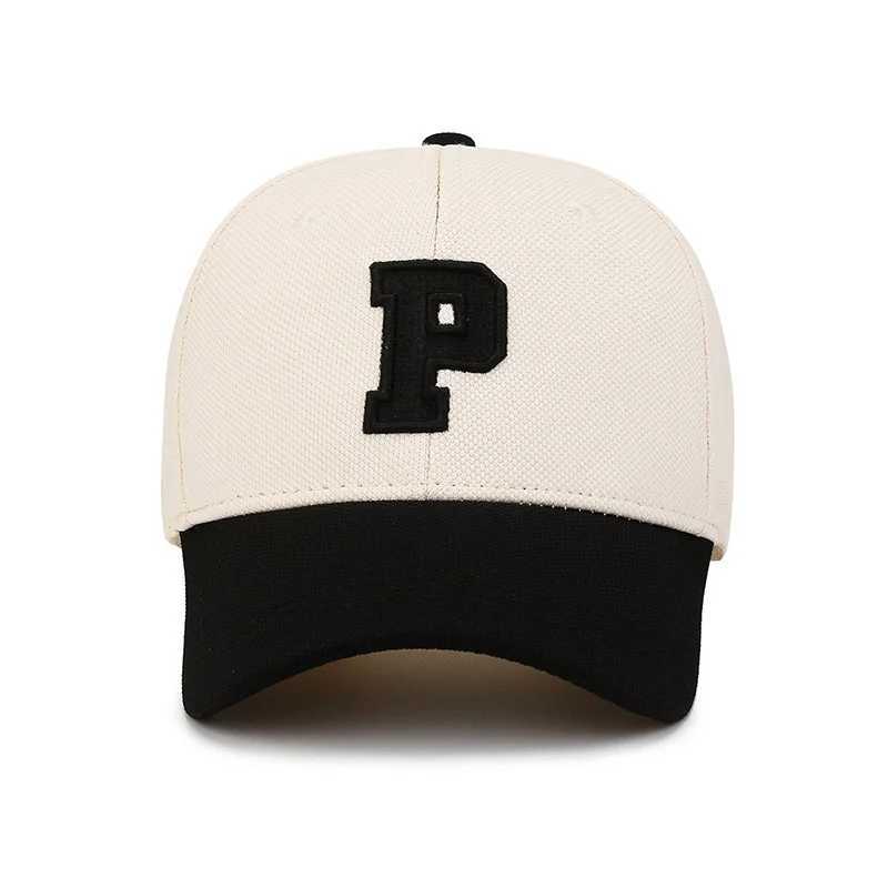 Ladies And Men Cotton Baseball Caps Fashion P Letter Back Button Cap Casual Fall Outdoor Sports Caps Girls Hats UnisexX241018