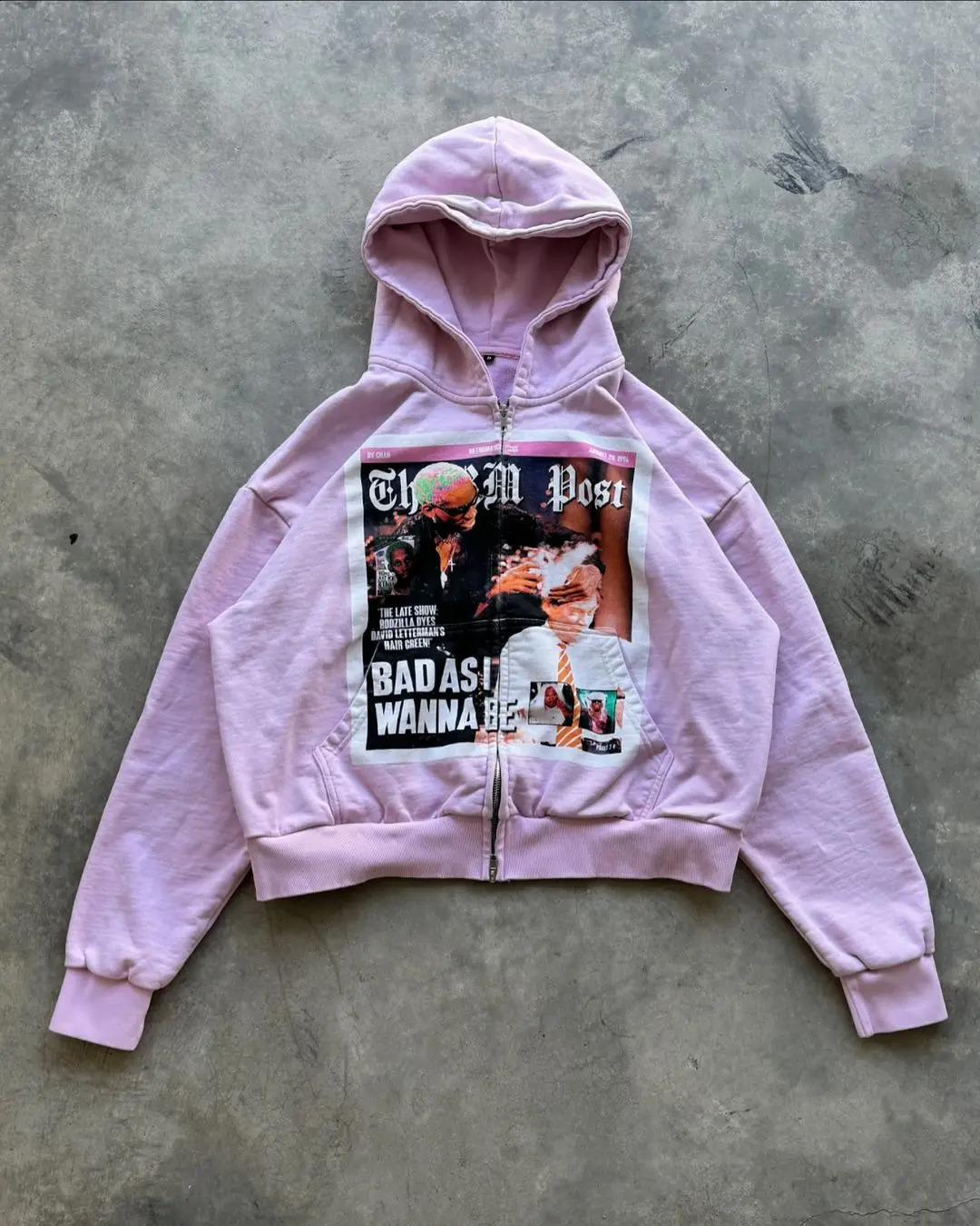 Harajuku gangster print hoodies women oversized zip up hoodie streetwear goth sweatshirt korean tops grunge couple y2k clothes 241017