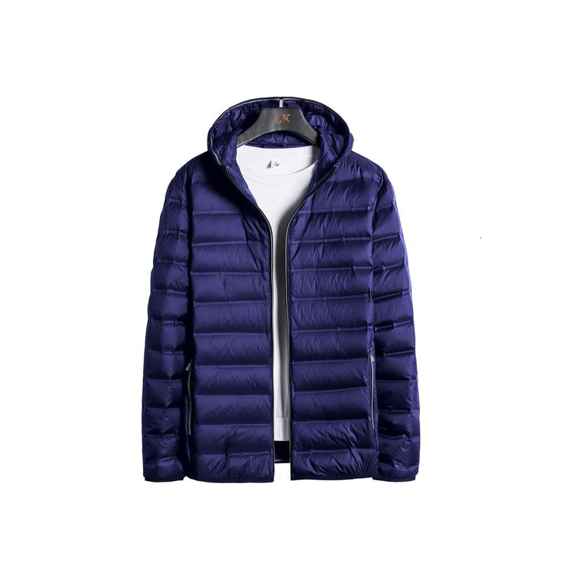 Anti-Splashing Lightweight Puffer Jacket 90% White Duck Mens Hooded Water And Wind-Rainproof Keep Warm Down Coats 5Xl 6Xl