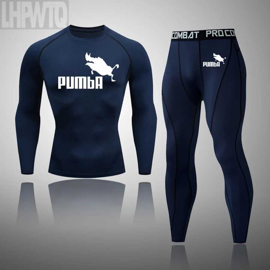 Mens Thermal Underwear Mens Compression Sport Thermal Underwear Tracksuits Joggers Training Fitness Gym Long Johns Rashguard Clothes Running Set Me Y2