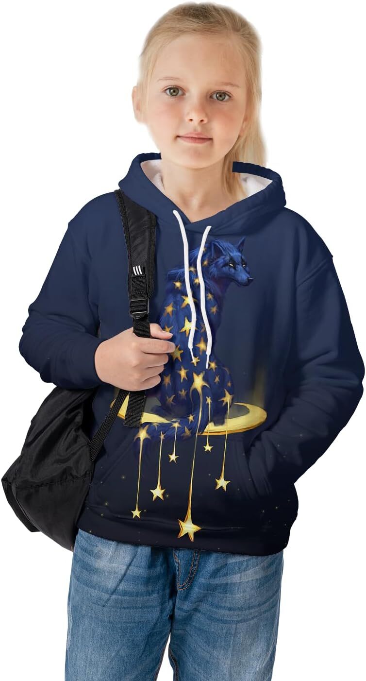 Hoodie for Mens Womens Kids Hoodies Girls Sweatshirt For Wolf Cat Dog Trend and fashion Teen Boys Hoodie Colorful Tie Dye Galaxy Graphic Hoodies sweat