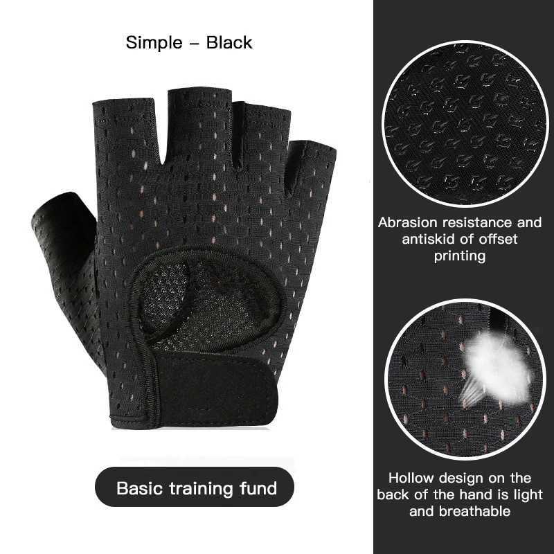 Breathable fitness gloves gym weightlifting yoga fitness training exercise slimming half finger bicycle gloves equipmentW241018
