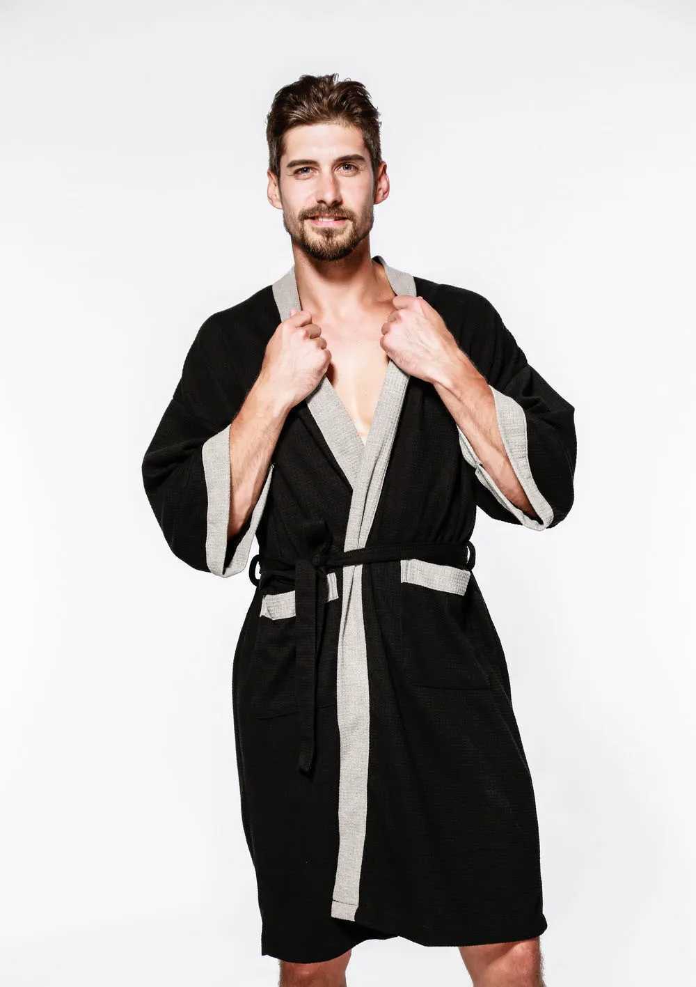 Plus Size Summer Spring Men Bathrobe 8XL Bust 140cm 7XL 6XL Sleepwear Pajama Large SizeXJ241018