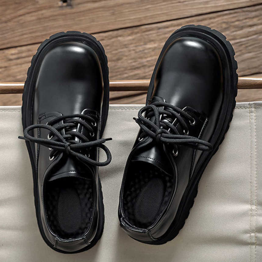 Martin Boot Mens Summer Low Top Ankle Boots Thick Soled Black Workwear Shoes British Casual Small Leather Shoes Fashion Boots 240927