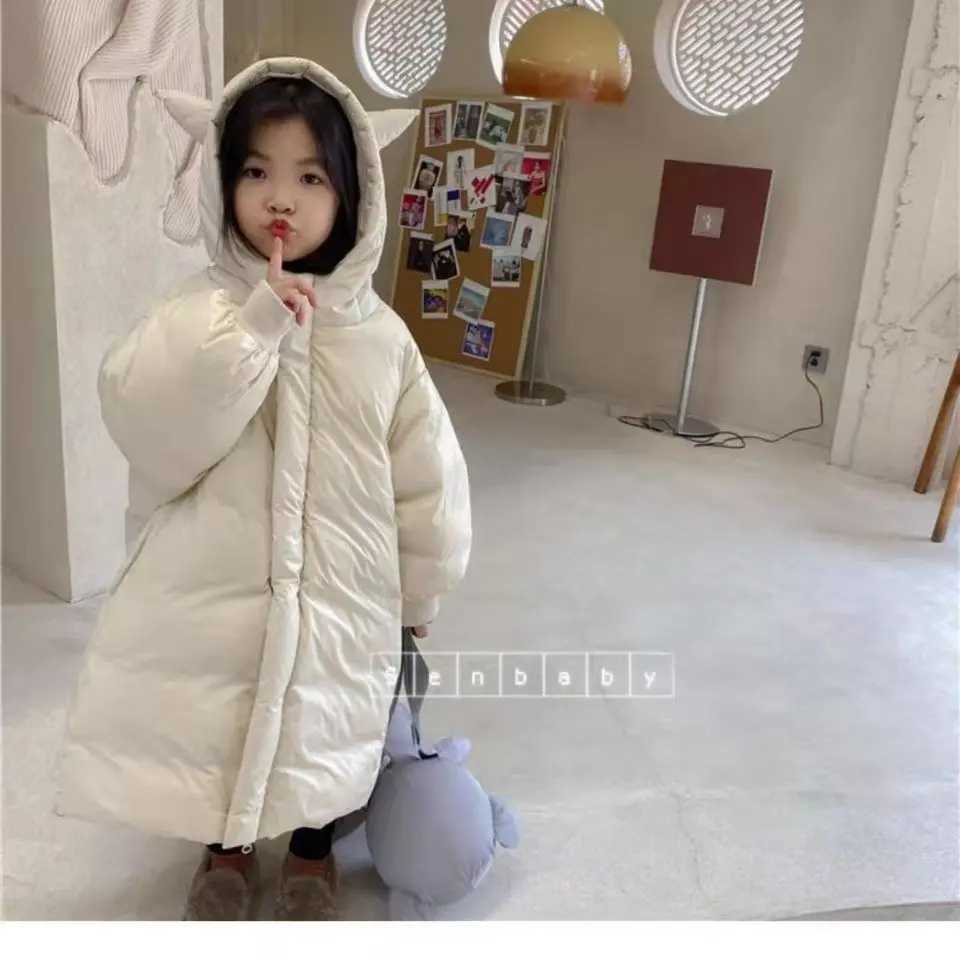 Childrens clothing girls cotton padded jacket new large hot hoodie cotton padded clothing M241018