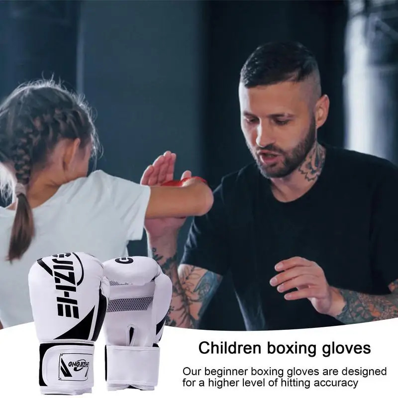 Kids Boxing Gloves PU Sparring Punching Gloves 6oz/8oz Training Boxing Gloves For Girls Boys Fighting Kickboxing Equipment 241008