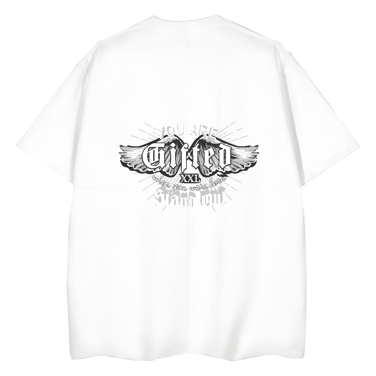 Fashion Casual T Shirt For Woman 230g 100% Cotton Breathable Soft Spring Summer wing Womens Tshirts Lady Custom Printing Top Shirts